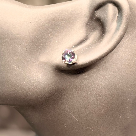 Mystic Topaz Stud Earrings - Picture 5 of 16
